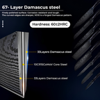 Syvek Japanese Damascus 8-Piece Set – Black Resin Edition