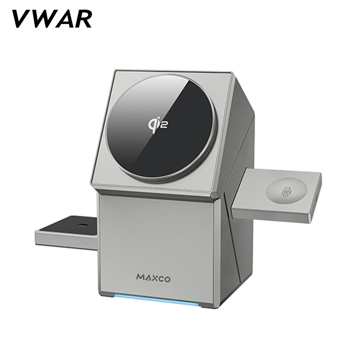Cargador inalámbrico 3 en 1 con base de teléfono giratoria automática compatible con MagSafe para iPhone Apple Watch Ultra 2 Airpods