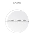 Espejo de baño con forma de luna redonda, luz LED ajustable de 3 colores con altavoz Bluetooth, espejo de maquillaje inteligente, 40/50/60cm