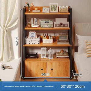 [4 capas★con puerta de armario] madera de peral amarilla + marco negro 60CM