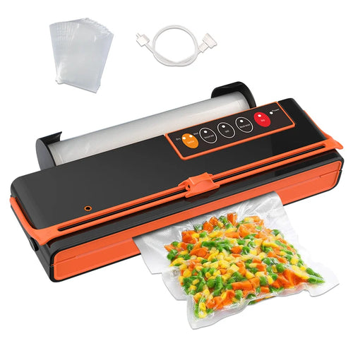 AGASHE-sellador al vacío de alimentos para cocina, máquina desgasificadora para productos con cortador, máquina de envasado de aire de doble bomba
