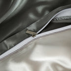 Juego de sábanas de seda, juego de cama de lujo con funda nórdica, sábana bajera ajustada/plana, fundas de almohada mezcladas con rayón King Queen Full Twin