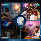 Proyector de galaxia con 13 discos de película, proyector de estrellas 4K HD, luz nocturna para dormitorio para niños, proyector planetario doméstico con pantalla de reloj