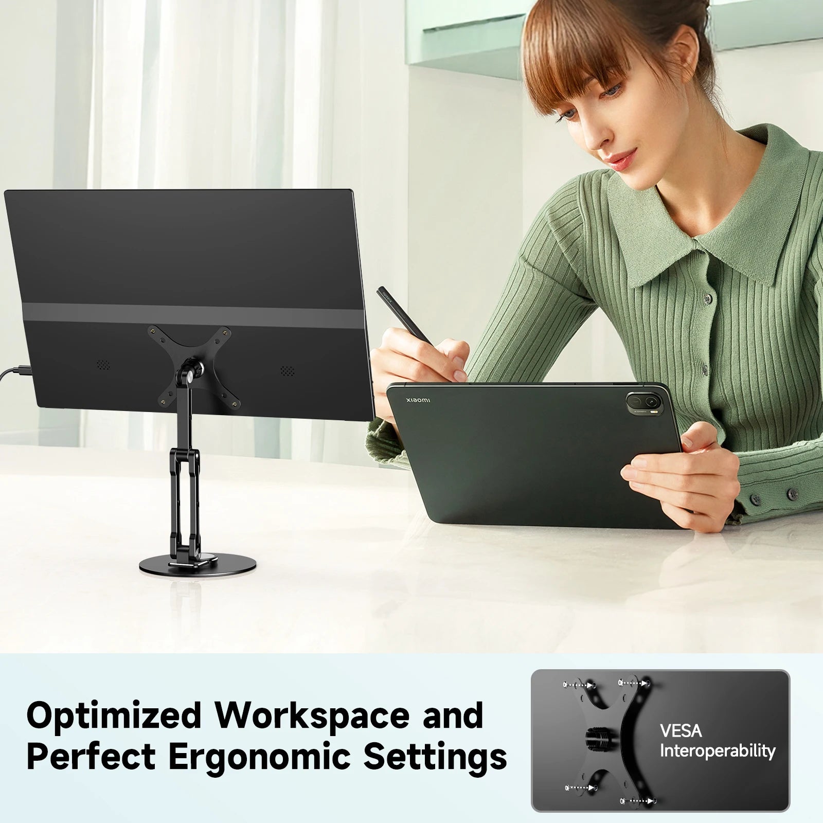 Monitor portátil con pantalla táctil de 15,6", 1080P, 100 % sRGB, 10 puntos de contacto, USB-C, HDMI, para portátil, MacBook, PC, PS5, con VESA y estuche.