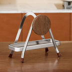 Soporte Multifuncional para Tabla de Cortar de Cocina, Organizador de Tapas de Ollas, Triangular, de Acero Inoxidable, Imperm...