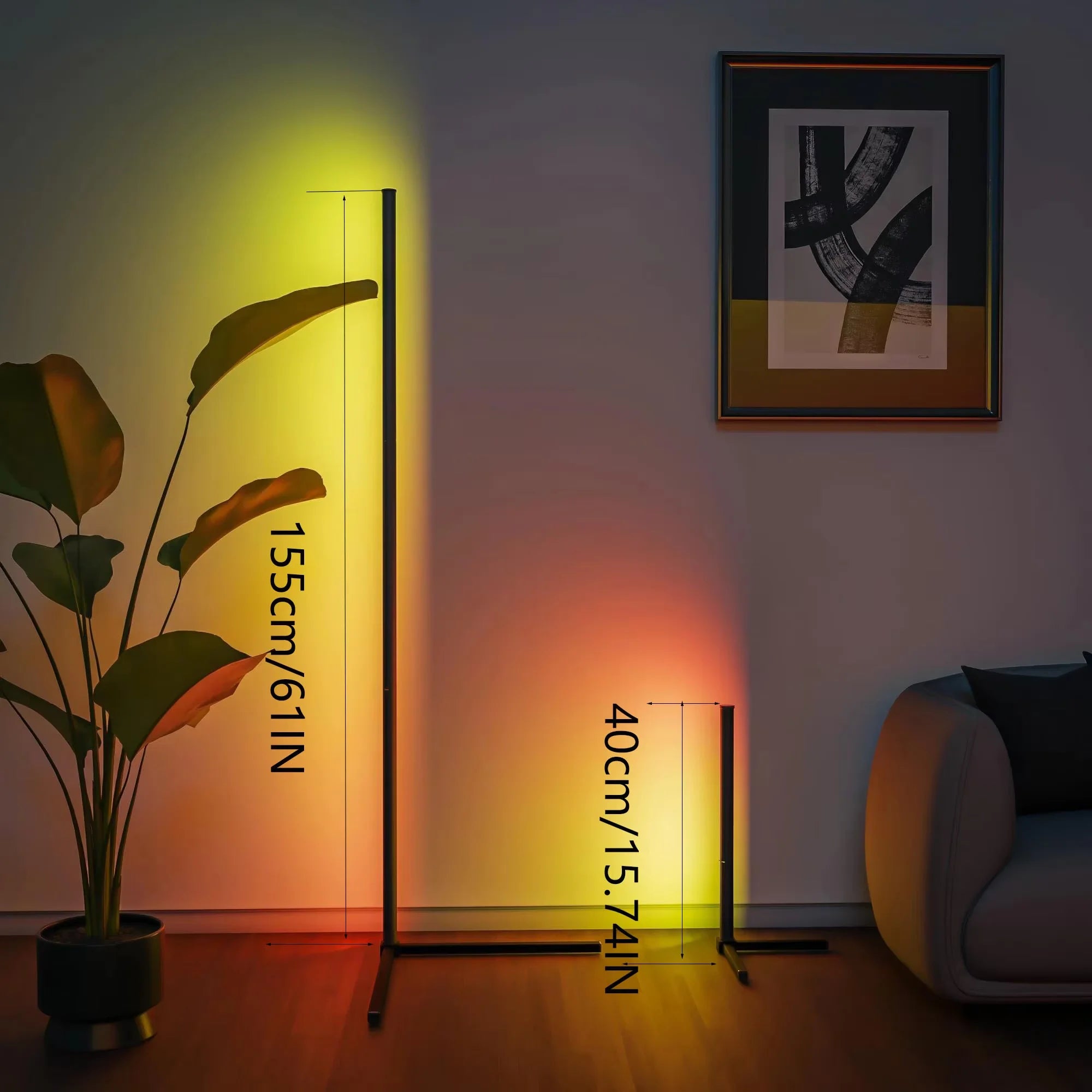 Lámpara de pie RGB Dream Color con sincronización musical, moderna, con 16 millones de colores cambiantes, luz ambiental para dormitorio y sala de estar