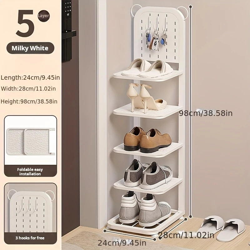 Zapatero de 5/7/9 niveles, diseño estrecho resistente, ahorro de espacio: zapatero vertical. Zapateros resistentes de 5/7/9 niveles