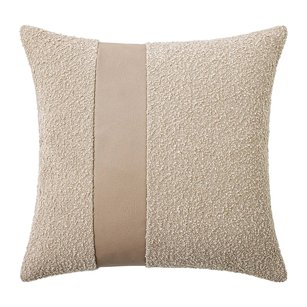 2 uds fundas de cojín de lujo de cuero Patchwork Tweed texturizado fundas de almohada decorativas decoración moderna para el hogar fundas de almohada para sofá