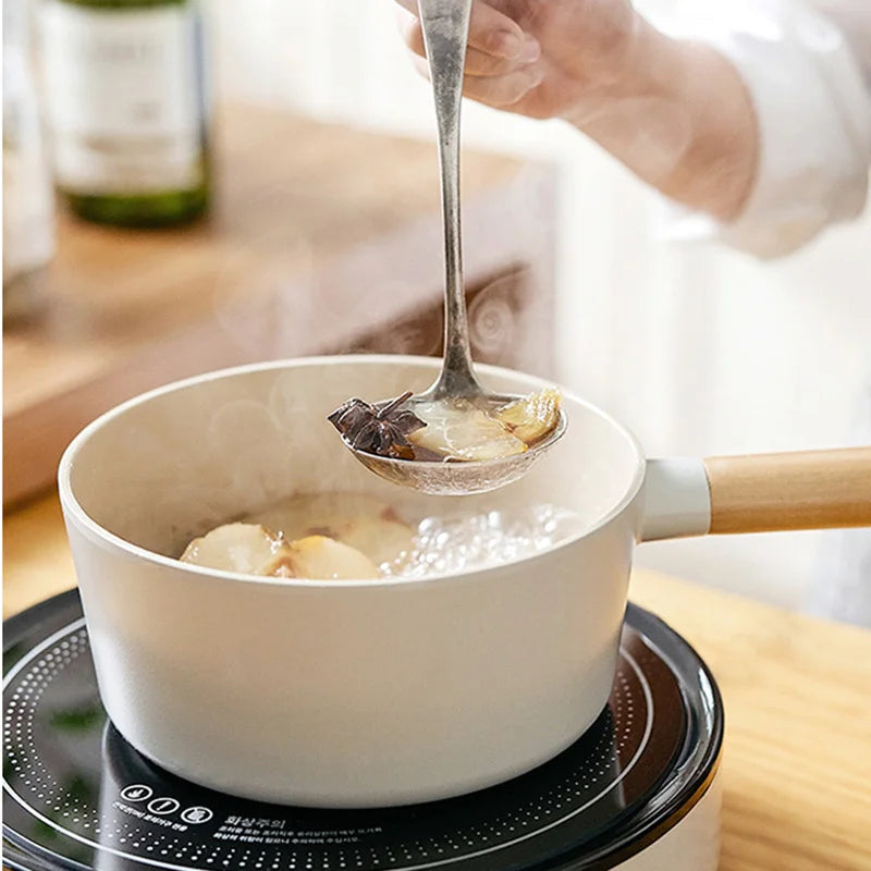 Sartén antiadherente de cerámica coreana, olla de leche Wok, sartén antiadherente, cocina de inducción, estufa de Gas, sartén de cocina Universal para cocinar
