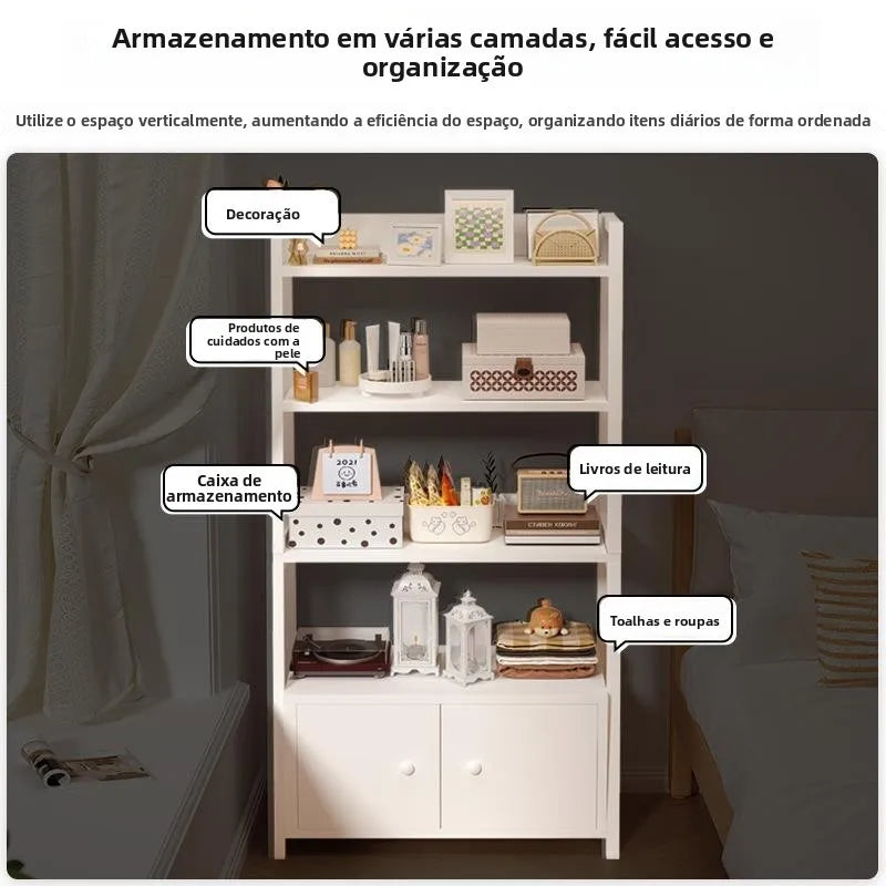 Estante de Almacenamiento Multicapa para Junto a la Cama, Estante de Exhibición, Mueble Organizador de Dormitorio, Estilo Mod...