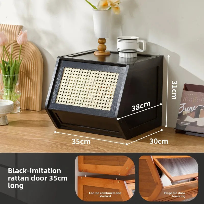 Gabinete de almacenamiento apilable multifuncional con tapa, caja de almacenamiento varios, caja de almacenamiento para el hogar, mesita de noche