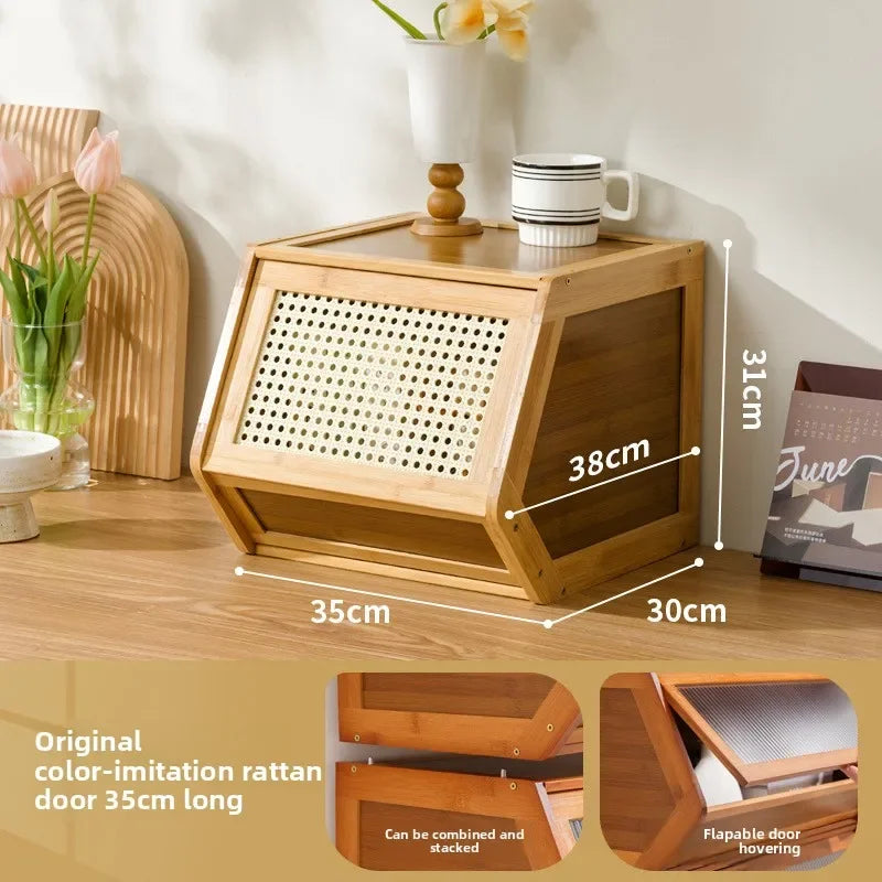 Gabinete de almacenamiento apilable multifuncional con tapa, caja de almacenamiento varios, caja de almacenamiento para el hogar, mesita de noche