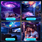 Proyector Galaxy 4K con Aurora Giratoria - Luz de Cielo Estrellado HD, Temporizador/Enfoque Ajustables, 10 Discos de Estrellas, Regalo Perfecto para Decoración del Hogar