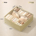 Caja Organizadora Tres en  para Ropa Interior y Calcetines, Caja de Almacenamiento para Armario, con Compartimentos Dividi...
