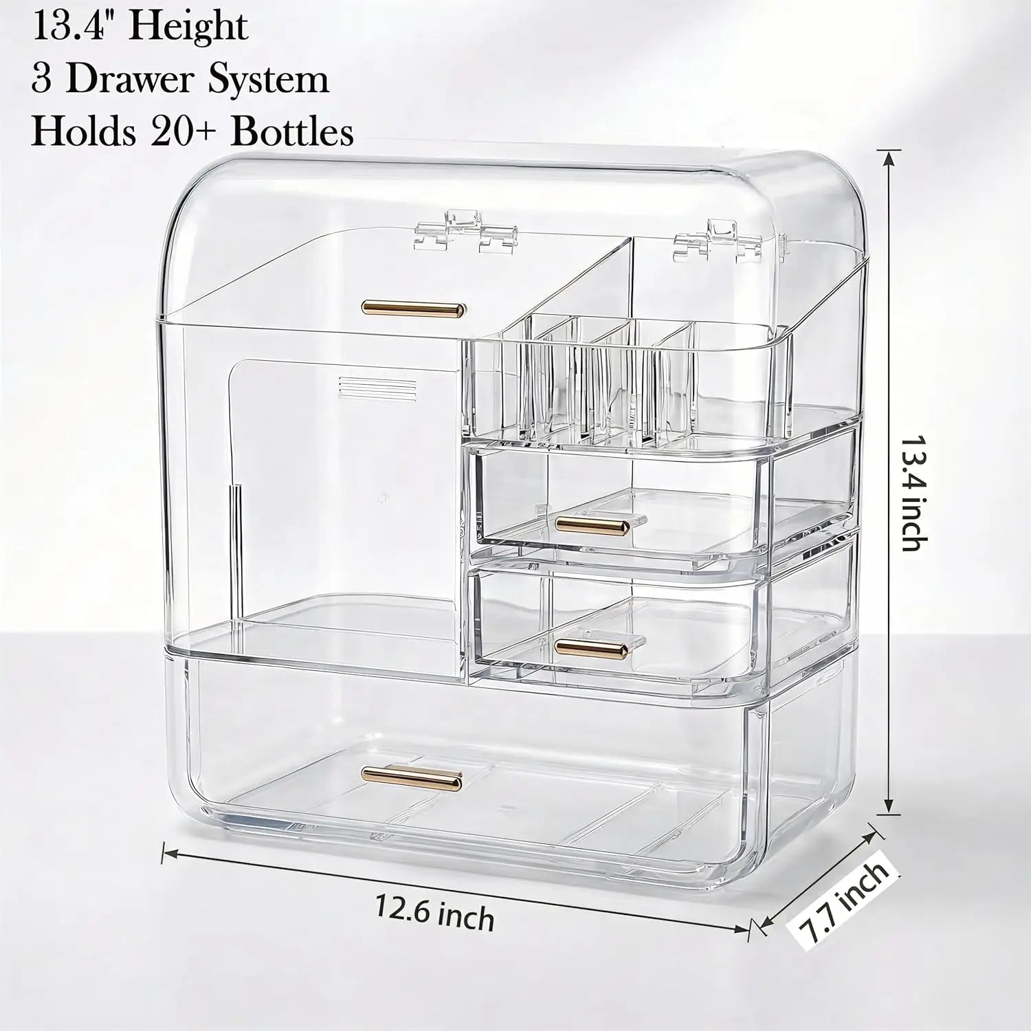 Caja de Almacenamiento de Cosméticos 2026, Transparente, Integrada, de Acrílico, Organizador para Lápices de Cejas, Lápiz Labial y Productos para el Cuidado de la Piel