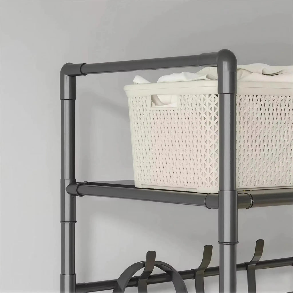 Zapatero Multifuncional, Organizador de Ropa de Múltiples Niveles, Estante para Ahorrar Espacio en la Sala de Estar, Perchero Simple para Almacenamiento de Zapatos