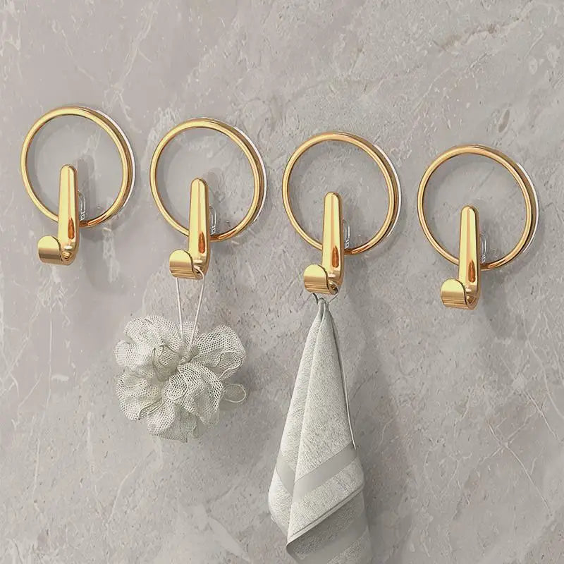 Ganchos Adhesivos Transparentes de Gran Capacidad de Carga, Sin Perforaciones, para Toallas y Ropa en la Pared del Baño, Ganc...