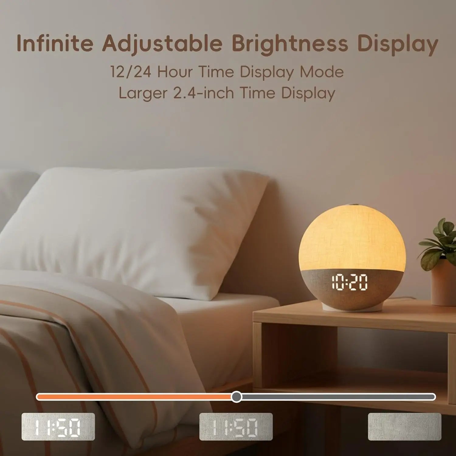 Reloj despertador Sunrise, máquina de sonido con ruido blanco, luz de despertador, 30 sonidos para dormir, Altavoz Bluetooth, luz nocturna para dormitorio, regalo Ideal