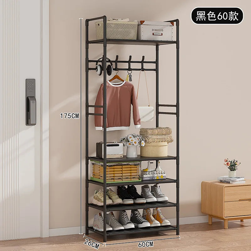 Zapatero Multifuncional, Organizador de Ropa de Múltiples Niveles, Estante para Ahorrar Espacio en la Sala de Estar, Perchero Simple para Almacenamiento de Zapatos