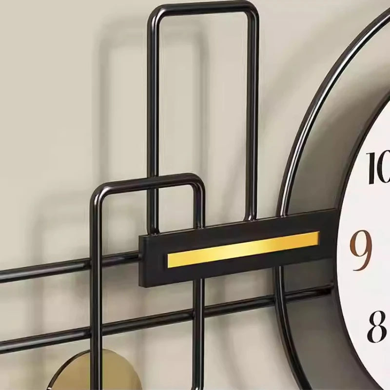 Reloj de pared minimalista de lujo, silencioso, sin tictac, decoración moderna para comedor y sala de estar, diseño de pintura de pared de arte abstracto