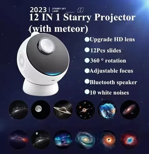 Proyector de Luz Nocturna, Proyector de Cielo Estrellado de Galaxia, 360 °   Lámpara de Planetario Giratoria para Dormitorio Infantil, Regalo de San Valentín, Decoración de Boda