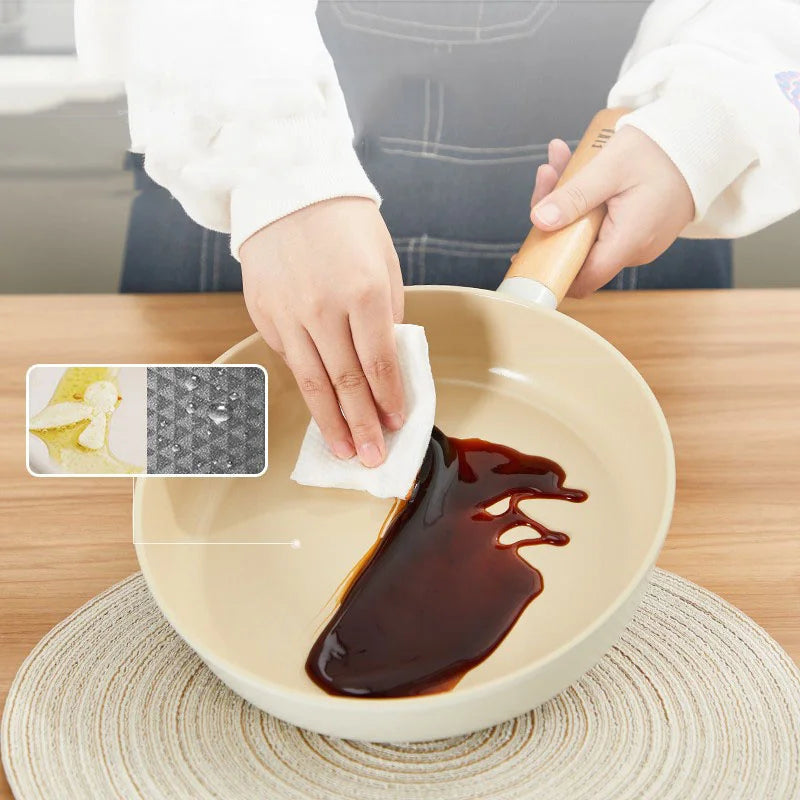 Sartén antiadherente de cerámica coreana, olla de leche Wok, sartén antiadherente, cocina de inducción, estufa de Gas, sartén de cocina Universal para cocinar