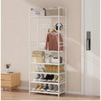 Zapatero Multifuncional, Organizador de Ropa de Múltiples Niveles, Estante para Ahorrar Espacio en la Sala de Estar, Perchero Simple para Almacenamiento de Zapatos