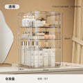 Organizador de Maquillaje de Acrílico Transparente, Estuche de Almacenamiento de Gran Capacidad a Prueba de Polvo, Estante de Escritorio para Cuidado de la Piel y Cosméticos