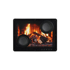 Altavoz Bluetooth con Diseño de Chimenea, Letras Flotantes, Doble Woofer, Altavoces Inalámbricos Portátiles de Alta Fidelidad con Visualización Dinámica de Llama
