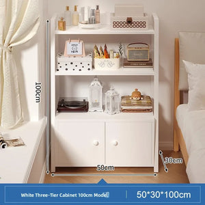 [3 capas★con puerta de armario] Blanco cálido + marco blanco 50CM