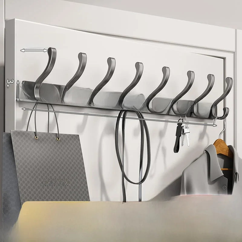 Gancho para Colgar en la Pared de Alta Calidad, Gancho Adhesivo Fuerte para Ropa, Sin Necesidad de Perforar, Gancho de Alumin...
