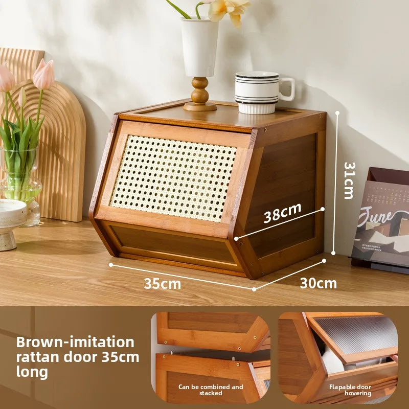 Gabinete de almacenamiento apilable multifuncional con tapa, caja de almacenamiento varios, caja de almacenamiento para el hogar, mesita de noche