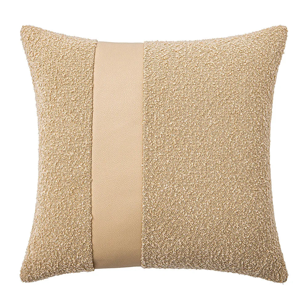 2 uds fundas de cojín de lujo de cuero Patchwork Tweed texturizado fundas de almohada decorativas decoración moderna para el hogar fundas de almohada para sofá