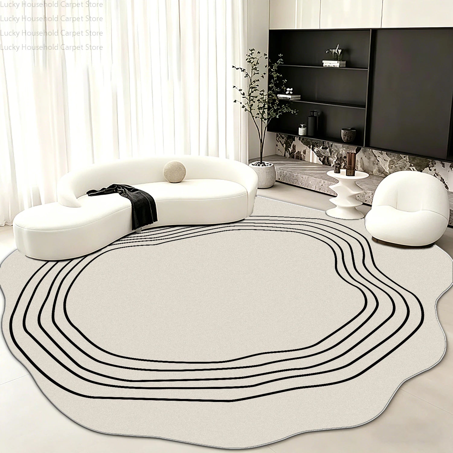 Alfombras antideslizantes de estilo Simple y moderno para sala de estar, guardarropa, tocador, alfombras alienígenas fáciles de limpiar, Franela suave