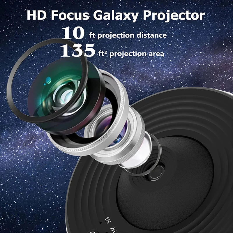 Proyector de Luz Nocturna, Proyector de Cielo Estrellado de Galaxia, 360 °   Lámpara de Planetario Giratoria para Dormitorio Infantil, Regalo de San Valentín, Decoración de Boda