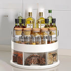 Organizador de Especias Giratorio Multifuncional para Cocina, Estante para Aceite, Sal, Vinagre y Condimentos, Organizador de...